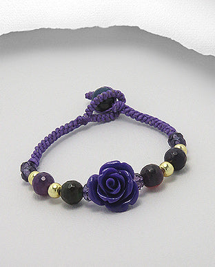 Rose and Semi Gems bracelet