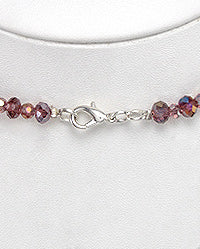 Crystal and Glass Flower Necklace