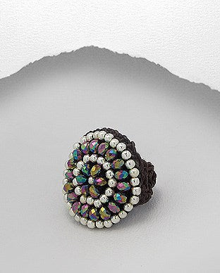 Crystal Glass Ring - Uni