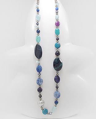 Agate and Bead Necklace