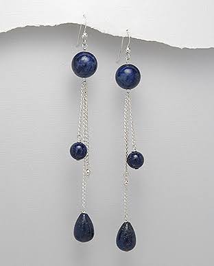 Sterling Silver Blue Lapis Lazuli Earrings