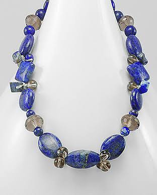 Blue Lapis Lazuli and Bead Necklace