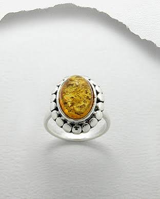 Baltic Amber 925 S/S Ring
